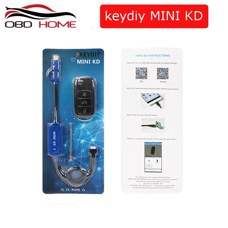 Автомобильный KEYDIY Mini KD генератор ключей пульты дистанционного управления