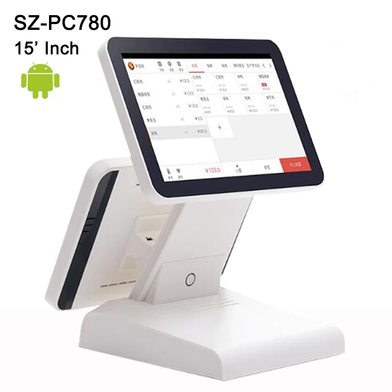 

15" Free Software SDK dual screen Touch Screen Android Tablet PC Termina POS system Cash Register machines with Wifi,bluetooth