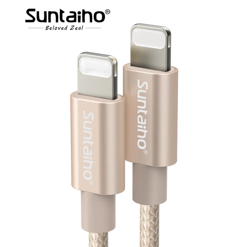 Champagne gold Suntaiho 5 упак. Освещение Зарядное устройство кабель для iPhone X Быстрая зарядка USB кабель для iphone 8 7 6S плюс 5 мобильный телефон кабеля - Цвет: Champagne gold