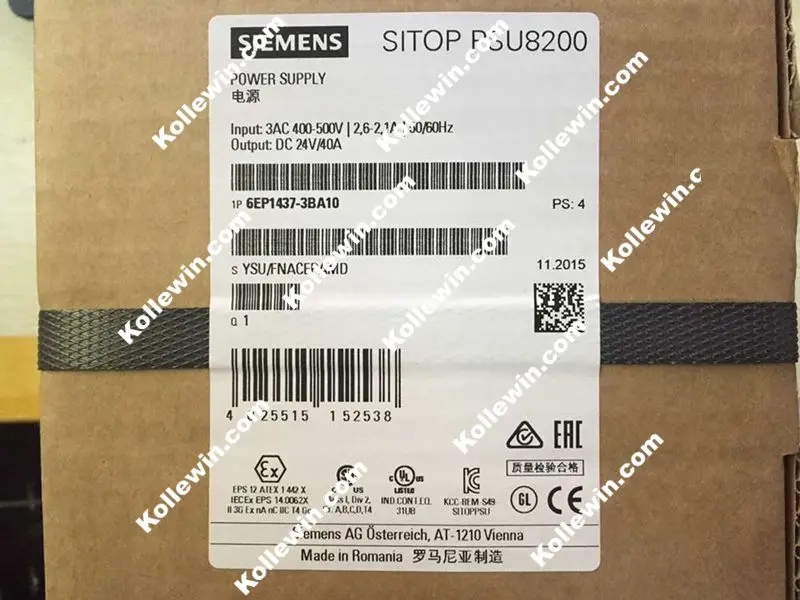 6EP1437 3BA10 Оригинальный Новый симатический SITOP PSU8200 24 В/40 А стабилизированный