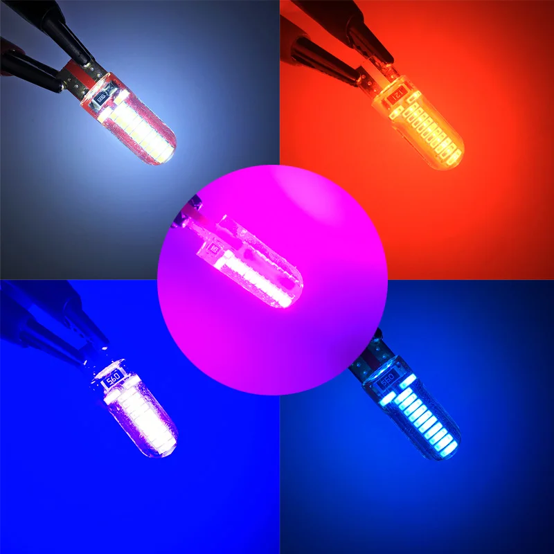 RXZ T10 LED COB W5W 168 194 501 силиконовый светодиод для парковочные фары автомобиля