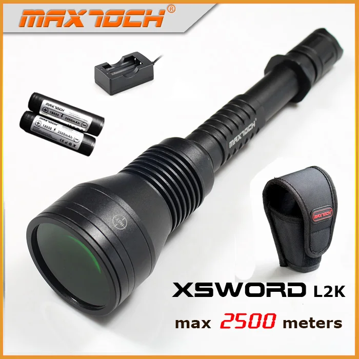 Фиолетовый MAXTOCH Xsword L2K 2000 метров Метчик, 2734 ярдов дальность луча, Бесплатный светофильтр, ультра сфокусированный лучевой точечный охотничий фонарь - Цвет: Фиолетовый