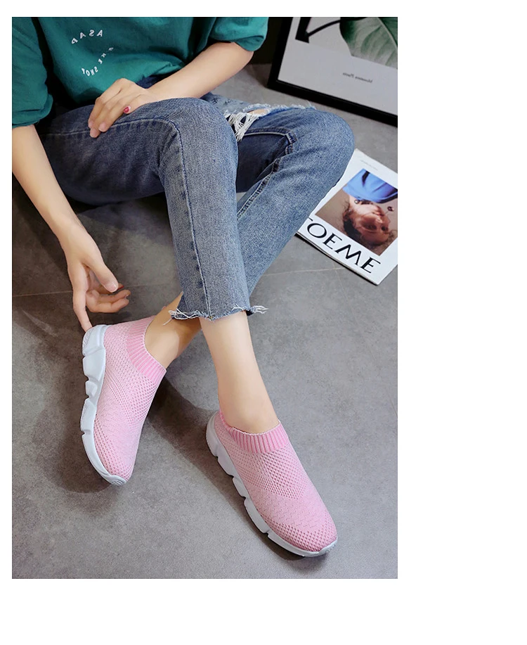 Женские розовые кроссовки с сеткой, дышащая женская обувь, zapatillas deporte mujer, Размеры 35-44