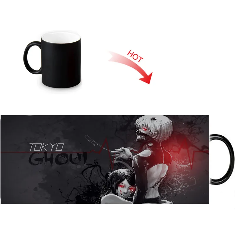 Волшебная кружка Tokyo Ghoul меняющая цвет чайная чашка для молока воды керамическая