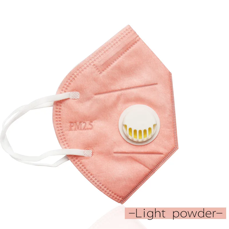 light power 3 шт розовый Анти-пыль рот Маска Анти дымка Маска дыхательный клапан лица Защитная крышка маски со ртом для лица макияж - Цвет: light power