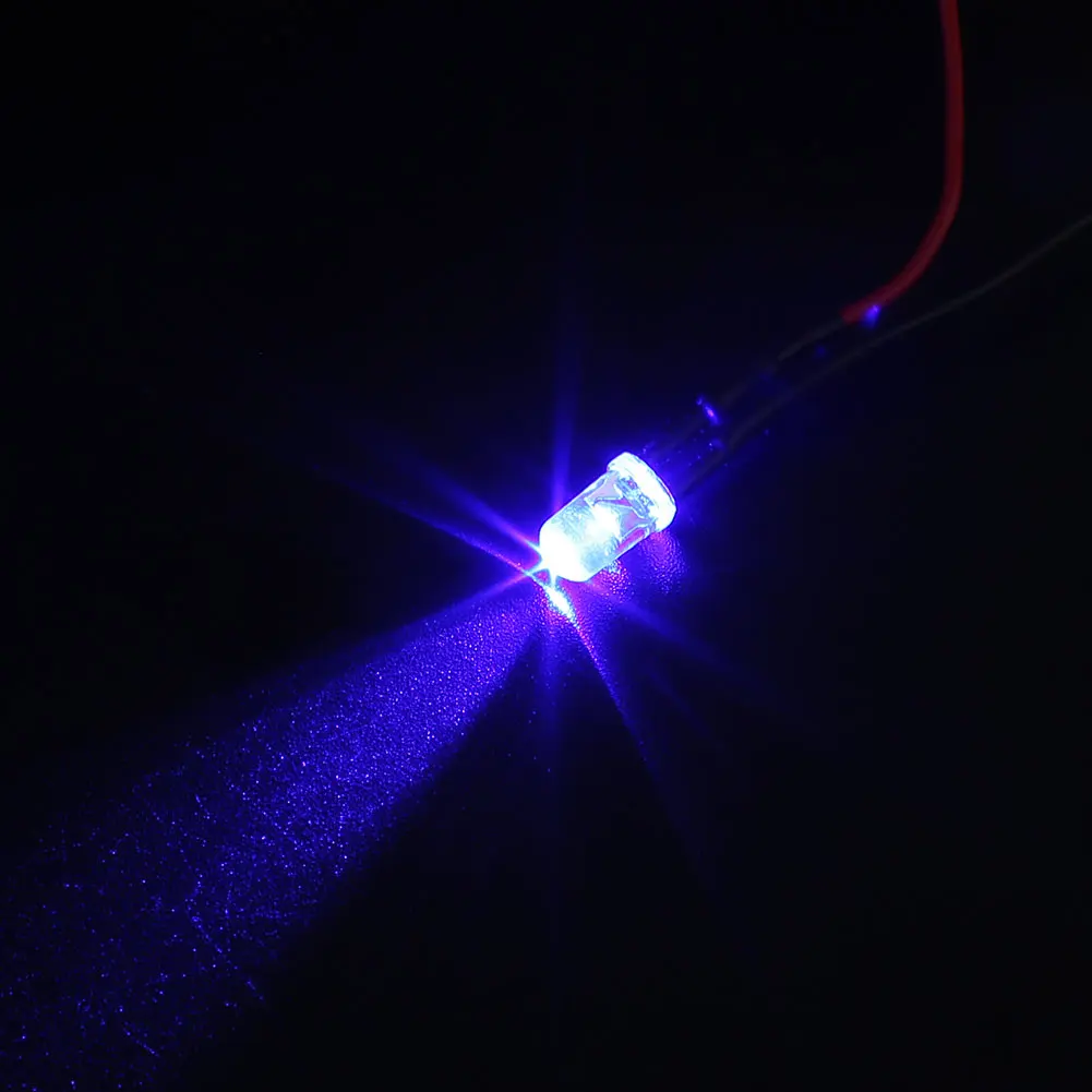 10 шт. 5 мм LED DC 12 в 20 см Предварительно проводной белый красный зеленый УФ RGB Диодная