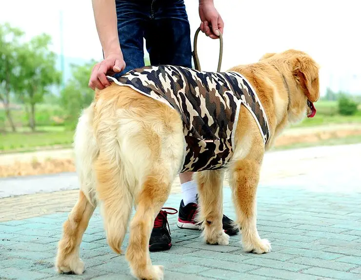 Модный Камуфляжный жилет для больших собак летние жилеты дышащая одежда из