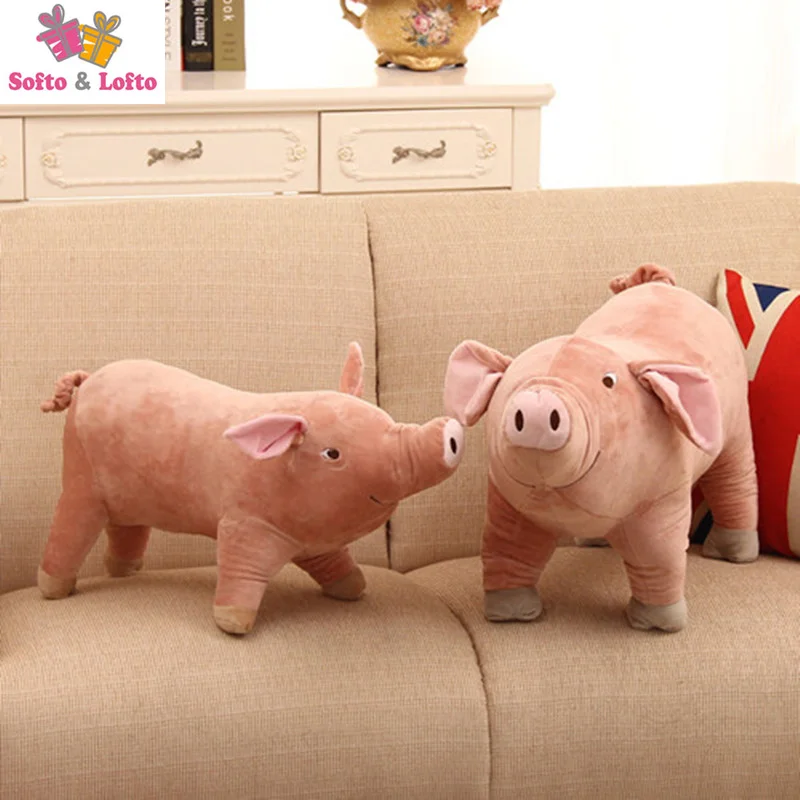 

Free shipping emulate cute pig plush animal stuffed toy children bulldog pet piggy toy boy girls baby birthday party soft gifts