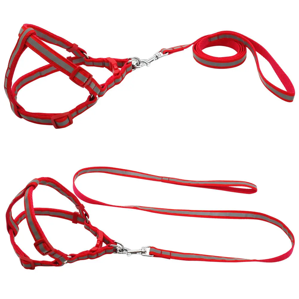 7 Colors Nylon Reflective Dog Harness Leash Lead Set For Small Medium Dogs Puppy Chihuahua Yorkie S M | Дом и сад
