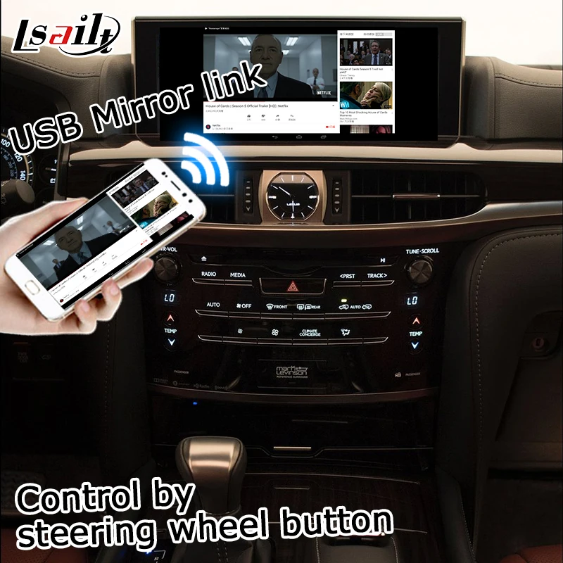 Android/carplay интерфейсная коробка для Lexus LX570 LX- 12,3 видео интерфейс с управлением мыши youtube android auto LX450d
