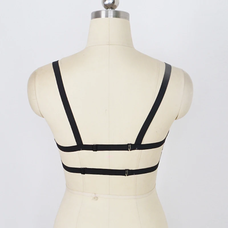 Черная Женская Экзотическая одежда женский бюстгальтер клетка женское