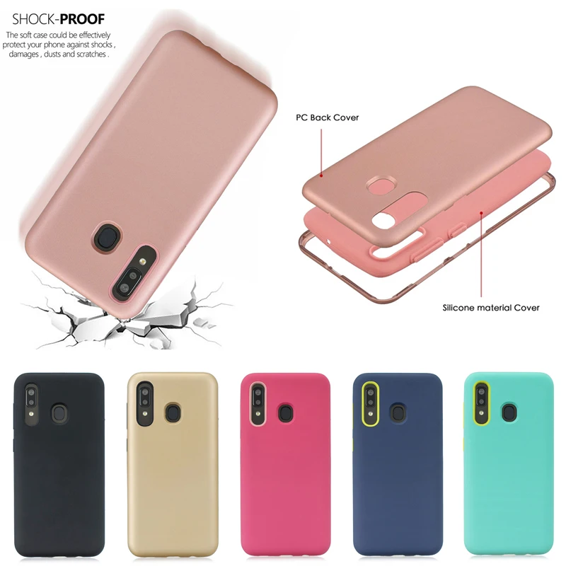 Противоударный защитный чехол для телефона Samsung Galaxy A10 A20 A30 A40 A50 A70 гибридный ПК +