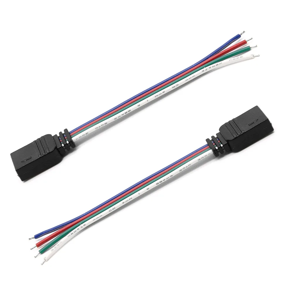 4pin RGB светодиодные ленты Разъем для SMD 2835 3528 5050 5 шт./партия | Обустройство дома