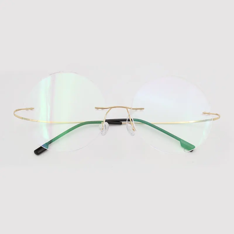 Мужские титановые очки без оправы модные брендовые дизайнерские для чтения