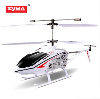 Красный/белый SYMA S39 2.4 г 3ch вертолет гироскопа светодиод мигает Алюминий анти-шок Дистанционное управление игрушка радиоуправляемый Дрон - Цвет: White
