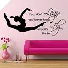 Leap Fly Девушка Спальня наклейка гимнастика виниловые наклейки Muraux постельное белье Декор цитаты Спорт искусство трафареты для стен DIY SYY034