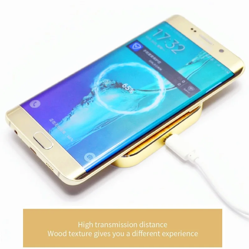 Qi Беспроводное зарядное устройство с деревянной быстрой зарядкой для iPhone XS Max XR X 8