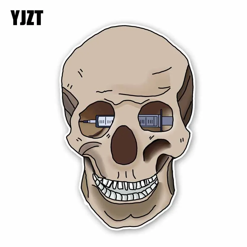 

YJZT 8,9 см * 13,5 см персональный череп головы ужасный автомобиль стикер аксессуары наклейка 6-2354