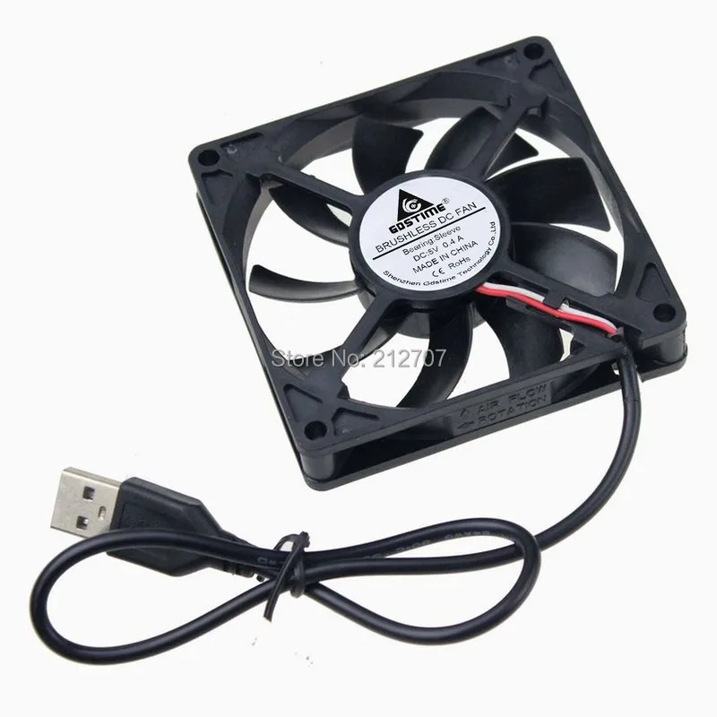 10 шт./лот Gdstime 8015S USB вентиляторы для ПК чехол компьютера 80x80x15 мм 5 в 80 DC охлаждающий