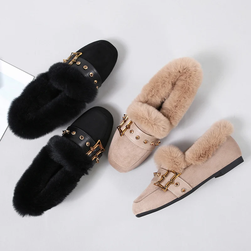 2018 Winter New Fashion Shoes Lazy Outdooe Low Heels Casual Women Large Size 42 Mujer |