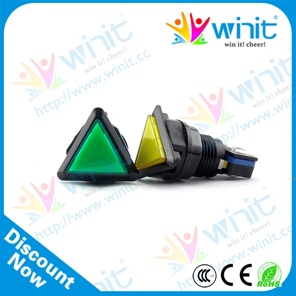 Треугольный кнопочный переключатель со светодиодной подсветкой и