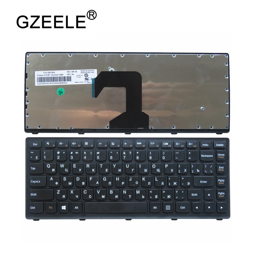 GZEELE Русская клавиатура для lenovo Ideapad S300 S400 S400U S400T S405 MP-11K93SU-6865 T3E1-RU S400-BNI S400-IFI S400-ITH S415 ру