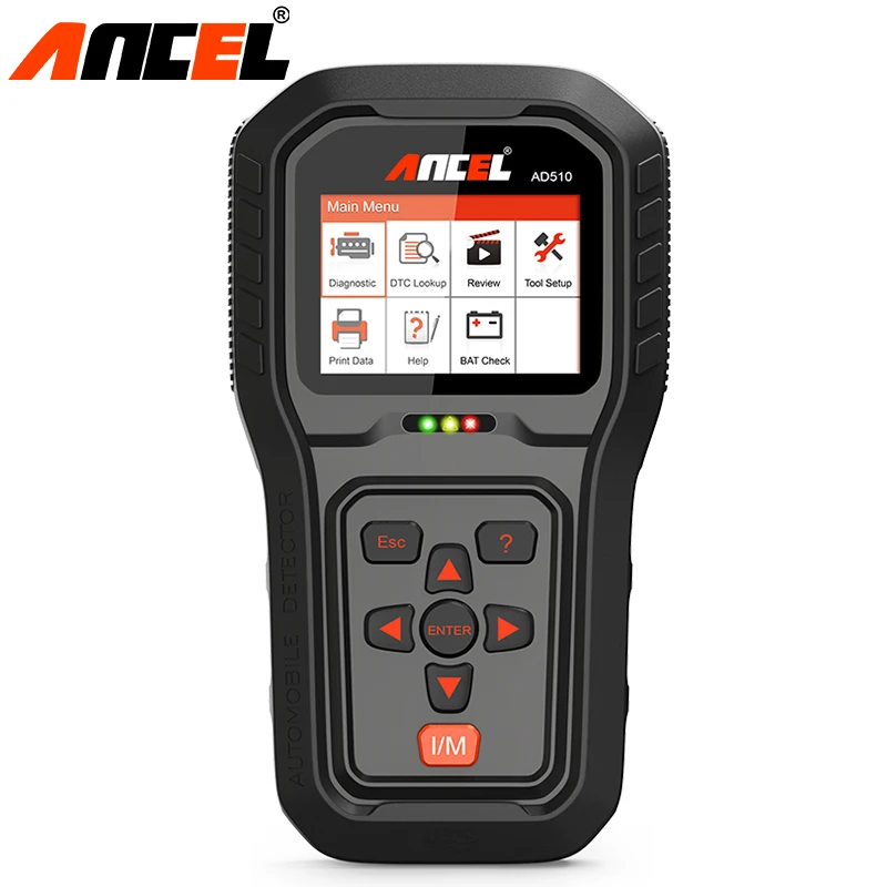 Ancel AD510 Pro Car OBDII EOBD Automotive Scanner Engine Read Errors Code Reader OBD2 Diagnostic Tool Data Print Report |
