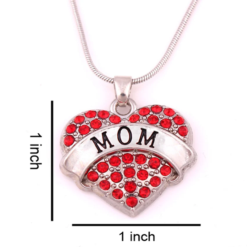 Модная подвеска в виде сердца с надписью MOM | Украшения и аксессуары