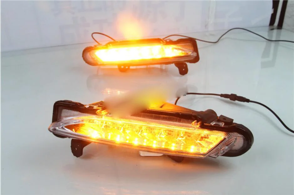 Автомобильный бампер головной светильник Yaris Дневной 2017 ~ 2019y туман светодиодный