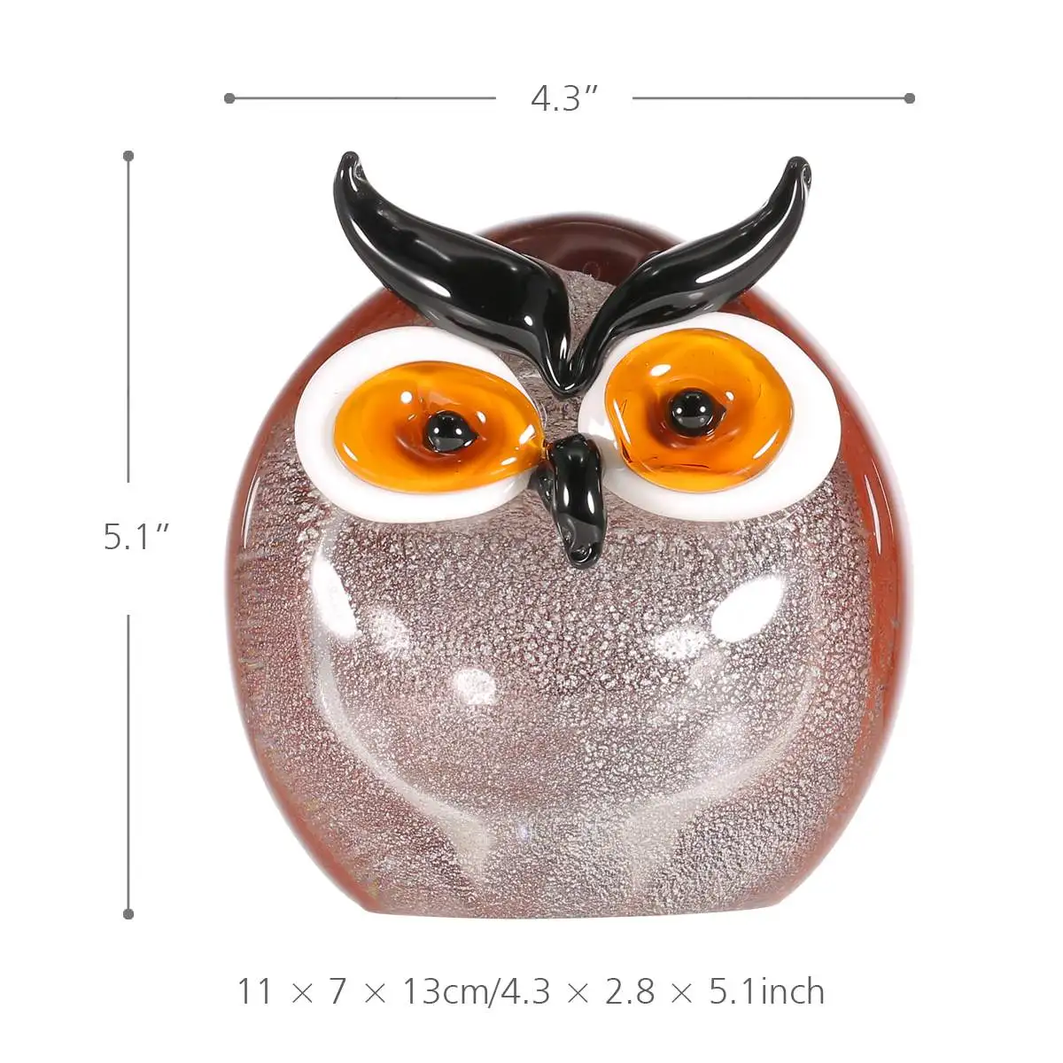 Статуэтка пухлая Сова Tooarts стеклянное украшение статуэтка животного аксессуары