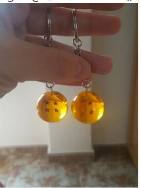 2,7 см Dragon ball Z кристалл 7 воздушный шарик с рисунком звезд брелок Гоку Драконий шар Фигурки игрушки автомобиль брелок кольцо инструмент для укладки подарки