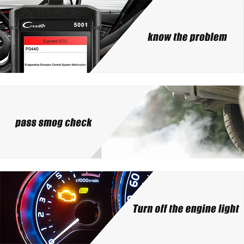 Автомобильный сканер LAUNCH CR5001 OBDII многоязычный считыватель кодов неисправностей
