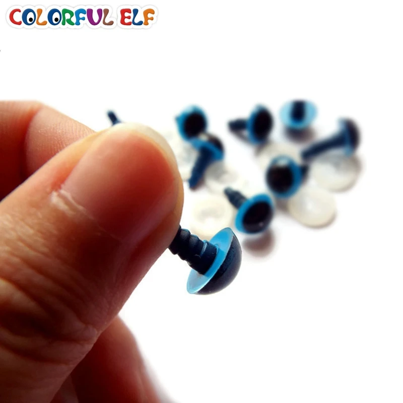 Голубые глаза/безопасные пластиковые глаза 100 шт./лот Бесплатная доставка 8 мм/9