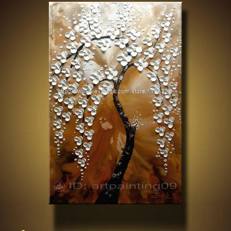 

Wall Art Abstract Oil Painting Floral POP Knife Art Canvas Painting Home Decoration Wall Decor Living Room Art