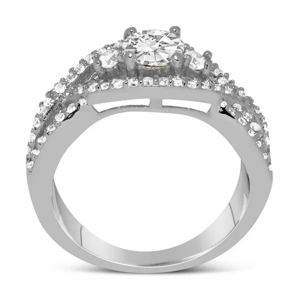 0.3ct Элегантный Имитация Diamond 925 стерлингов Серебряные ювелирные изделия белого