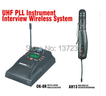 Мини беспроводной микрофон AH13 Профессиональный UHF PLL Инструмент Беспроводная