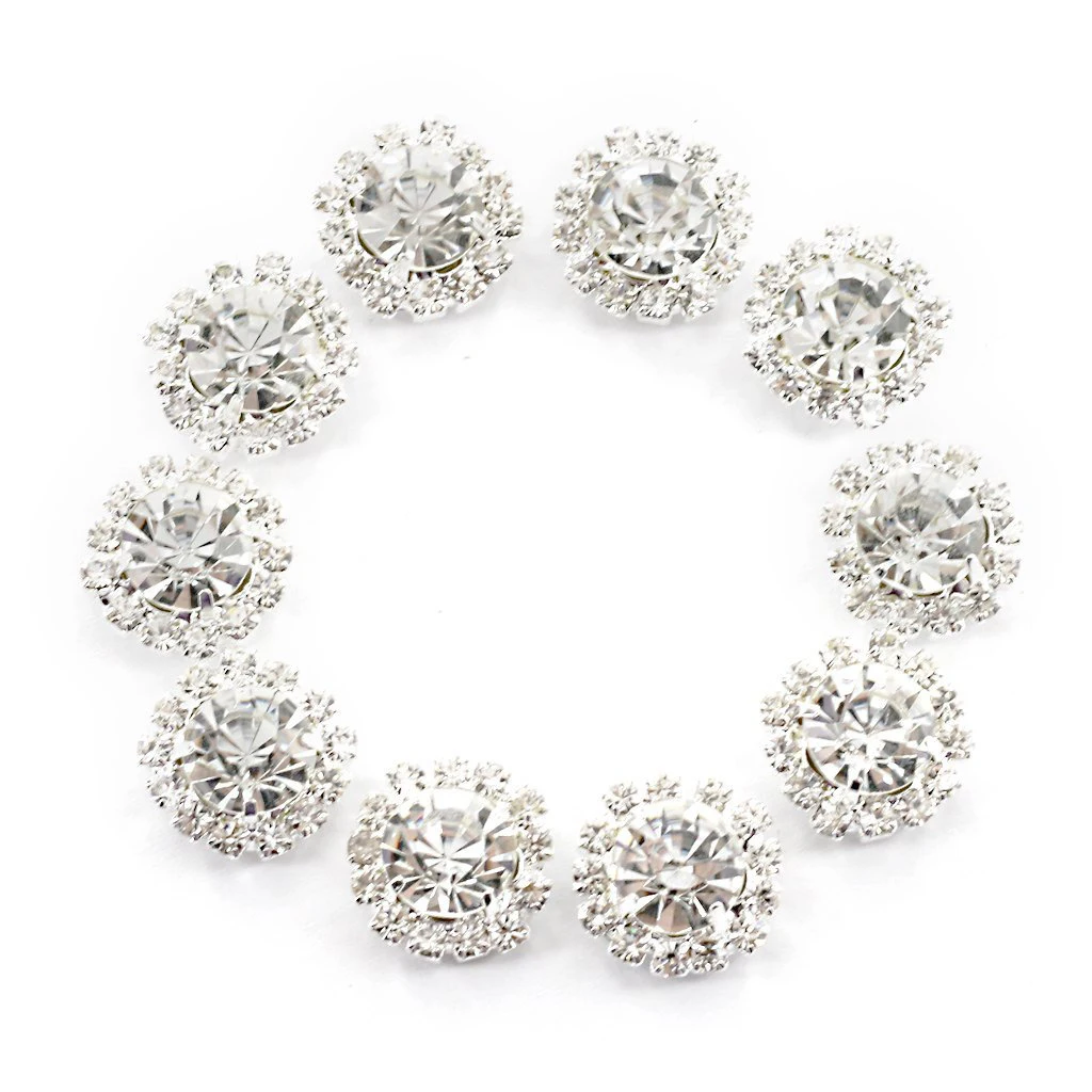 10 шт. прозрачные плоские задние панели диаметром 15 мм|crystal rhinestone button|rhinestone