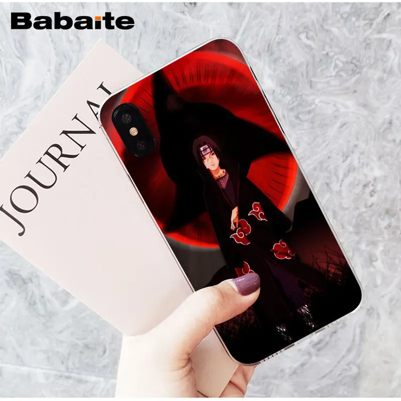 Babaite Naruto Itachi Uchiha японский приход Прозрачный чехол для телефона для iPhone X XS MAX 6 6S 7 7plus 8 8Plus 5 5S XR