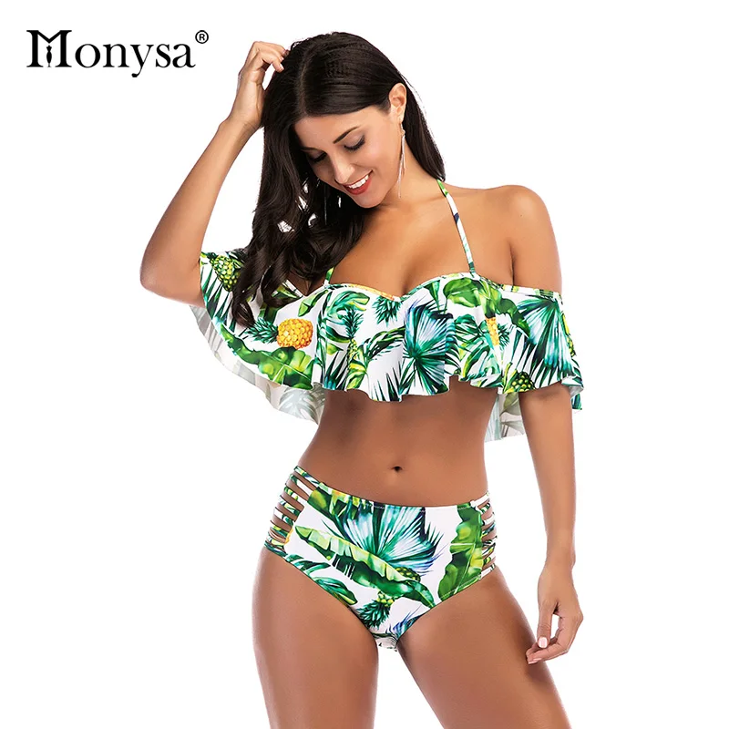 Monysa сексуальный бикини с начесом набор из двух предметов купальник женский