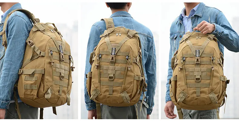 Военный Рюкзак Molle, Мужская армейская тактическая сумка, походный рюкзак для альпинизма, походный камуфляжный рюкзак для путешествий, Mochila Milita
