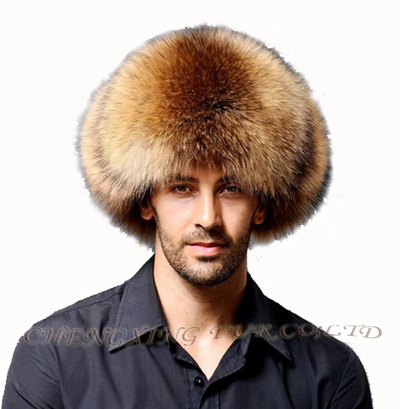 CX-C-47C новая 2023 Натуральная мужская зимняя меховая шапка из серебристого лисьего