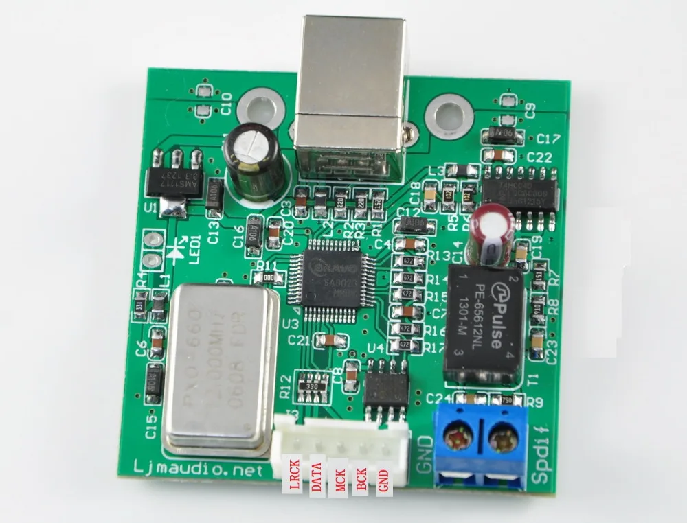 В СБОРЕ USB к SPDIF коаксиальному чипу I2S TE7022 DAC поддерживает 24 бит 96K дискретизации |