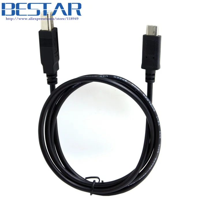 USB C 3 1 Тип Штекерный разъем к 2 0 B кабель для передачи данных м фута 100 см Macbook и