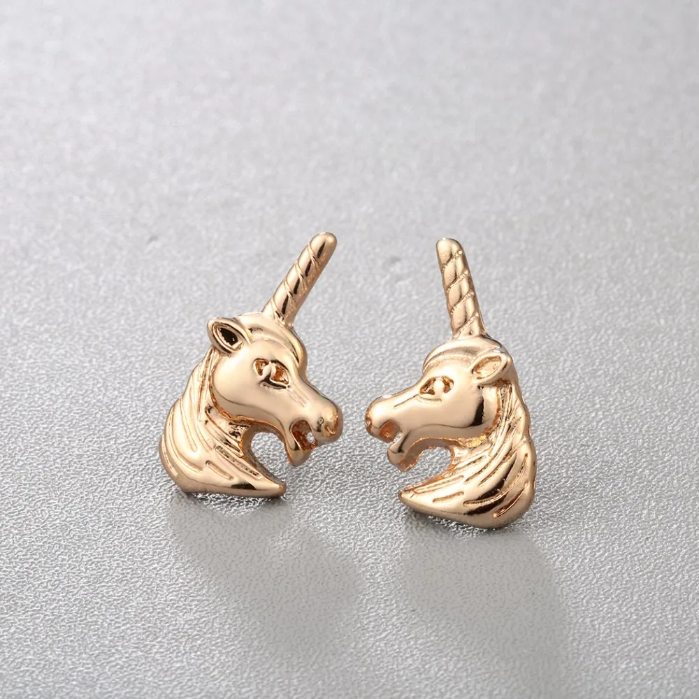 Cxwind высококачественные серьги в виде единорога животных лошади модные гвоздики