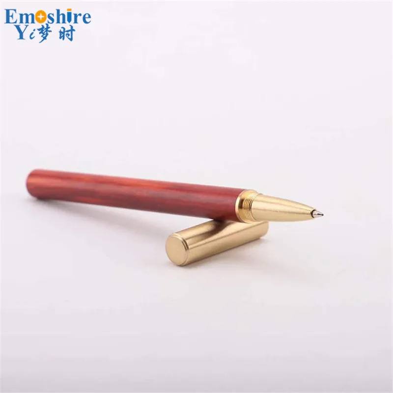 Латунная деревянная ручка шариковая из красного дерева для студентов в