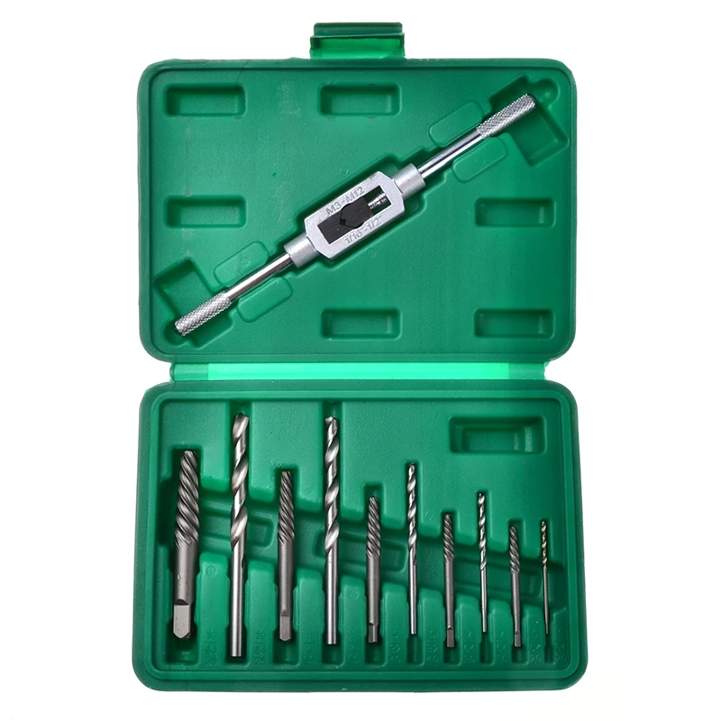 11 шт. набор экстракторов винтов для удаления сломанных болтов с держателем