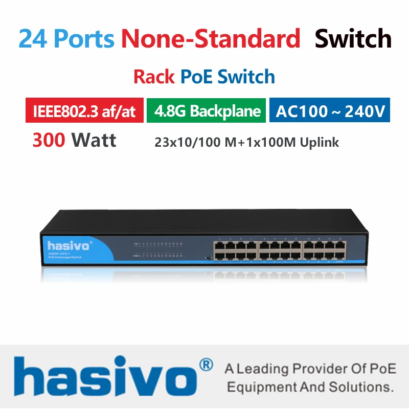 24 Порты и разъёмы 10/100Mbs коммутатор питания через Ethernet Пассивный PoE с 1 Uplink Порты и разъёмы Мощность over Ethernet переключатель Адаптер для Беспроводной AP IP камера