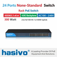 24 port 10100mbs poe switch passive poe with 1 uplink port power over ethernet switch adapter for wireless ap ip camera