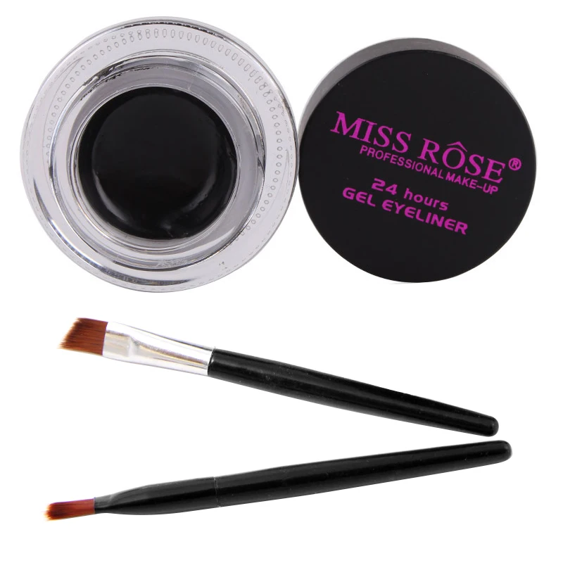 Miss Rose черная и коричневая подводка для глаз крем 24 часа стойкая Водостойкая