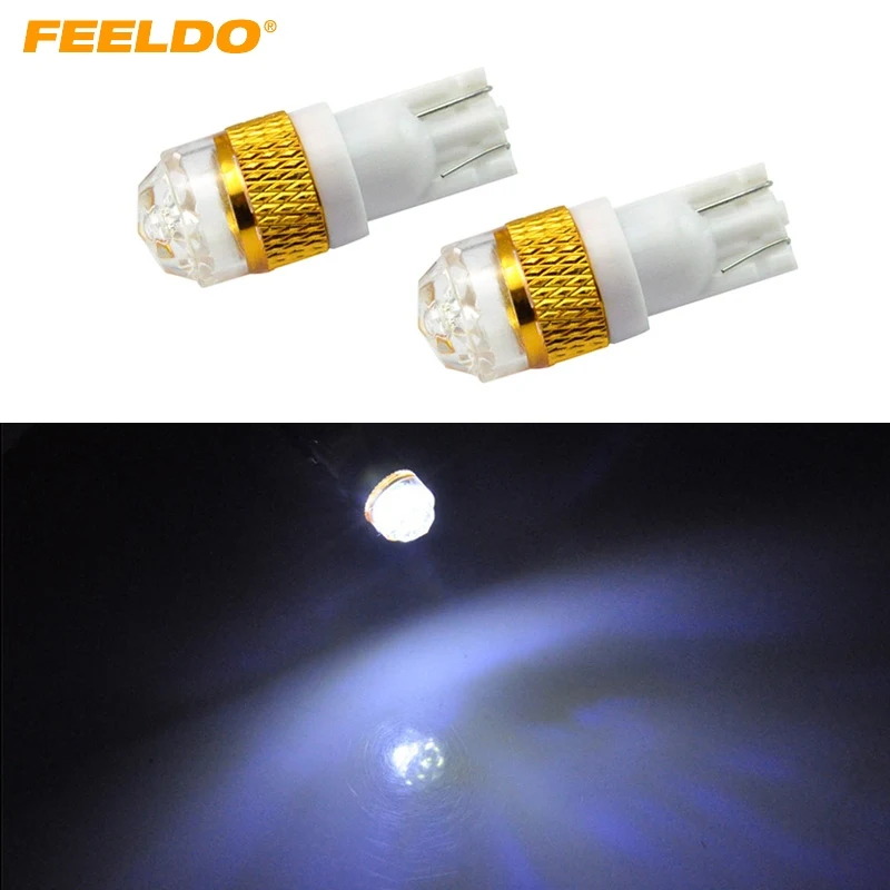 FEELDO 50 шт. мощность белый T10 194 168 5730SMD 2Led s призматическая поверхность Автомобильные